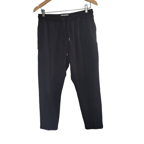 I Love Ugly Womens High Rise Tapered Pants M Black Pull-On Drawstring Comfort - Picture 1 of 9
